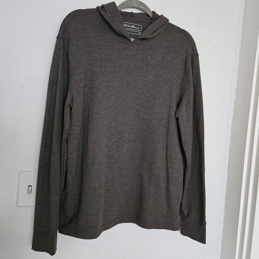 EUC Eddie Bauer Men's Waffle Knit Pullover Hoodie | M